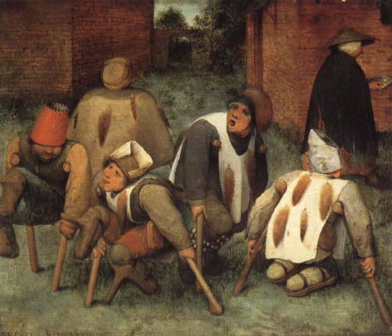 BRUEGEL, Pieter the Elder The Beggars Germany oil painting art